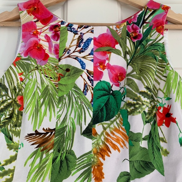 Zara cotton floral fit and flare dress - Picture 6 of 10